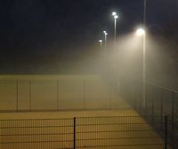 Floodlighting for EH category 1 and FIH approved sand-dressed hockey pitch